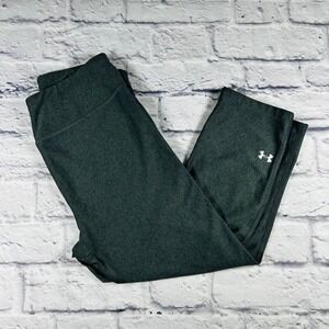 Under Armour HeatGear Compression Capris Women's Medium Grey Heather Athleisure